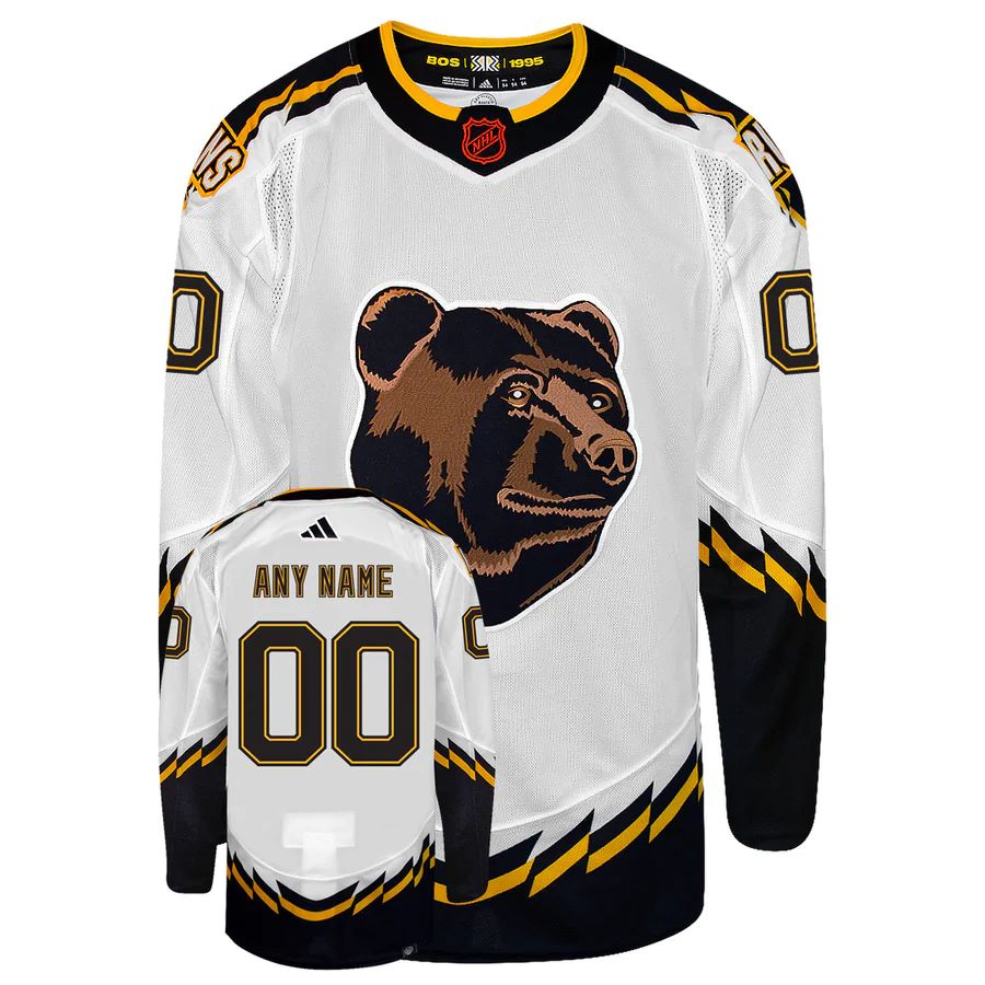 Men's Custom Boston Bruins Green Salute to Service Stitched NHL Jersey